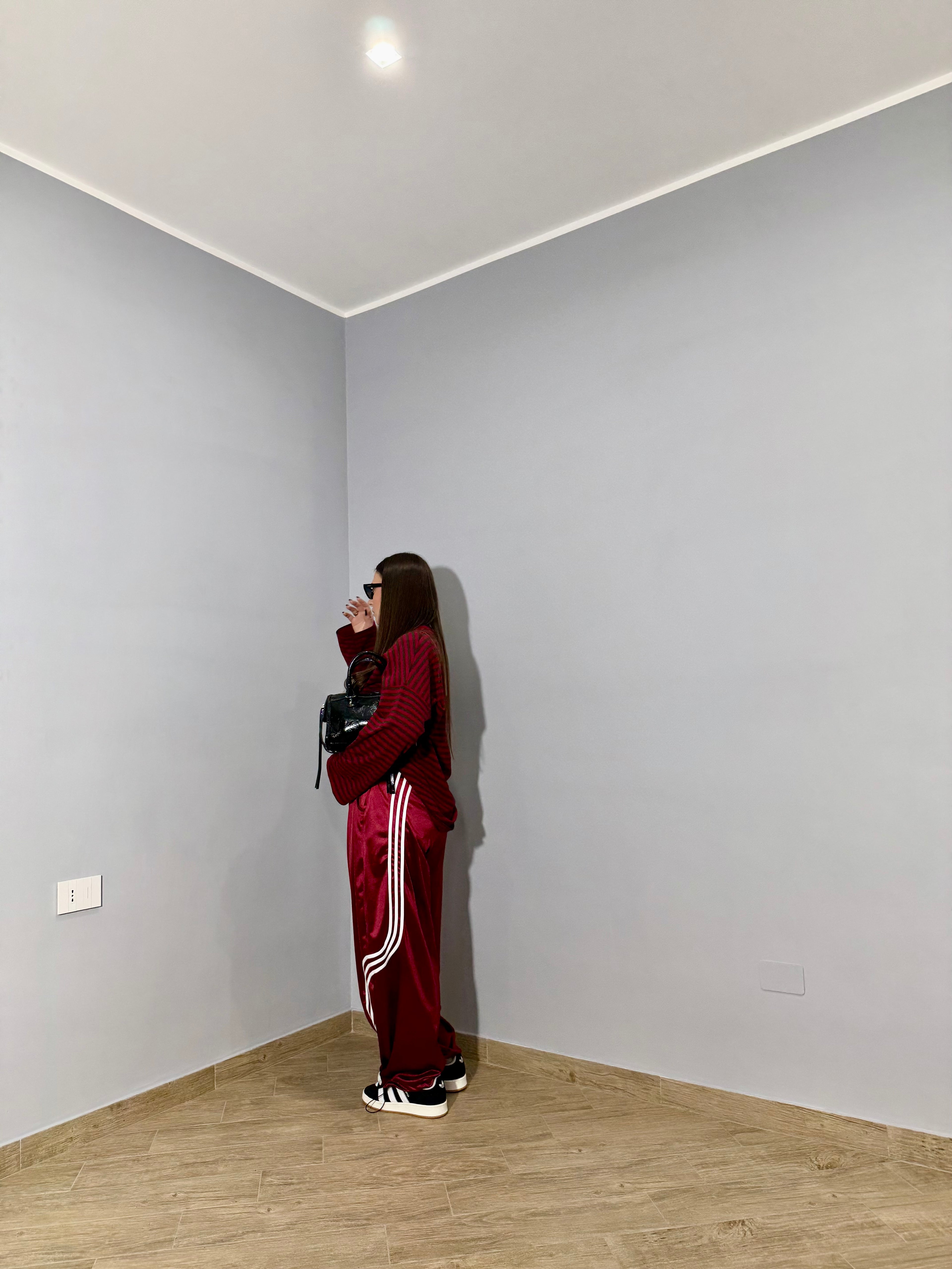 Pantalone Ballon Satin Bordoux