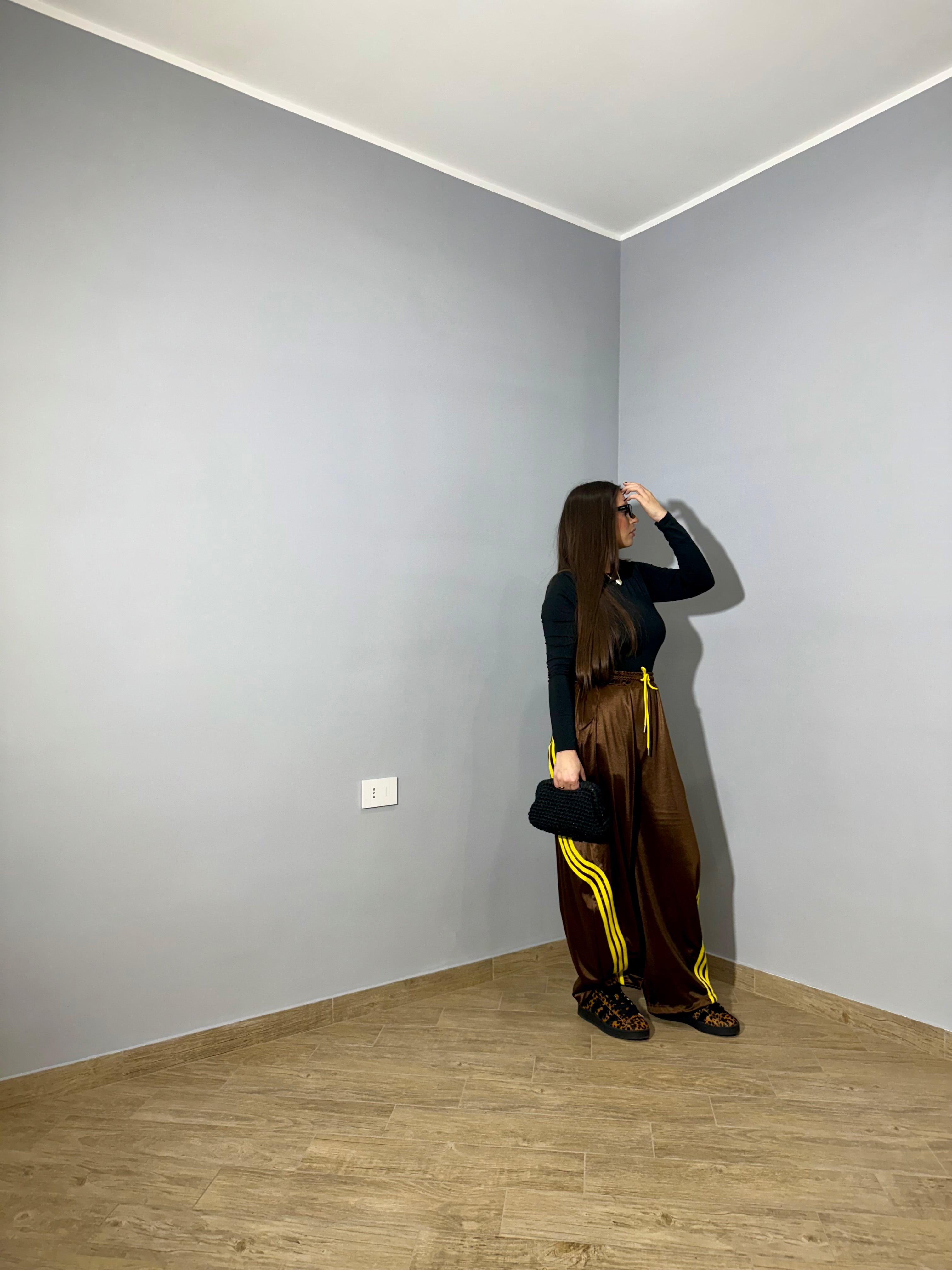 Pantalone Ballon Satin Marrone