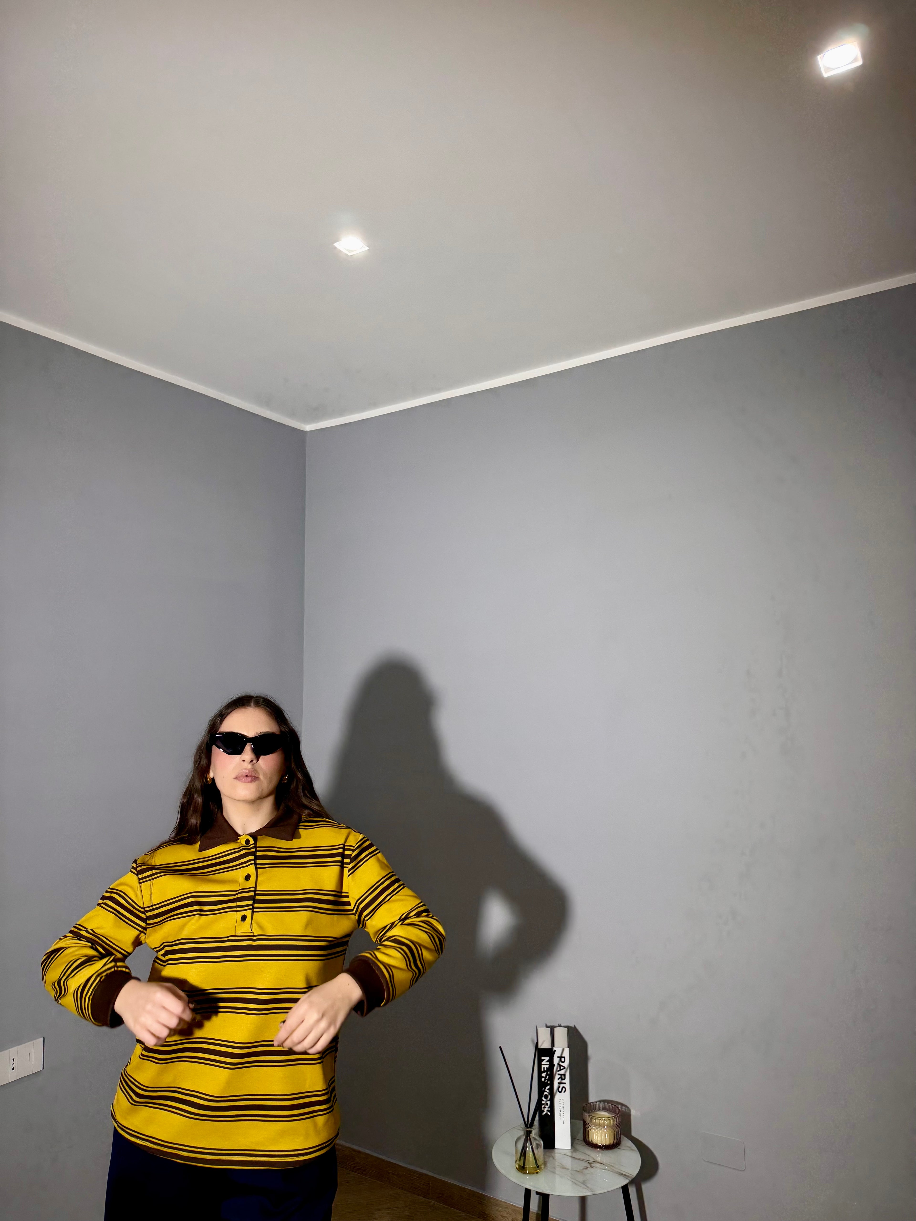 Polo Soft Righe Senape e Marrone