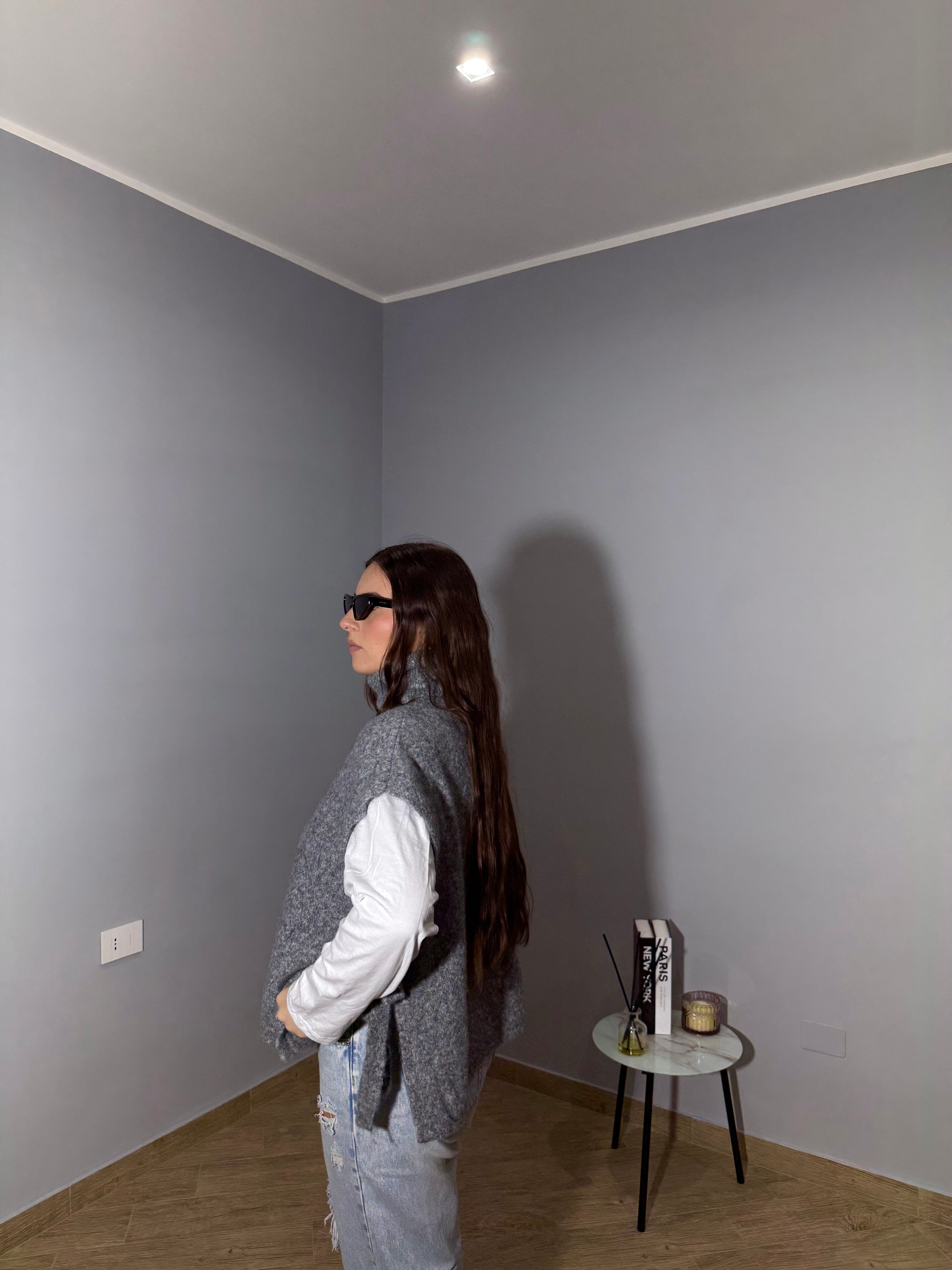 Gilet Nodo Soffice Grigio