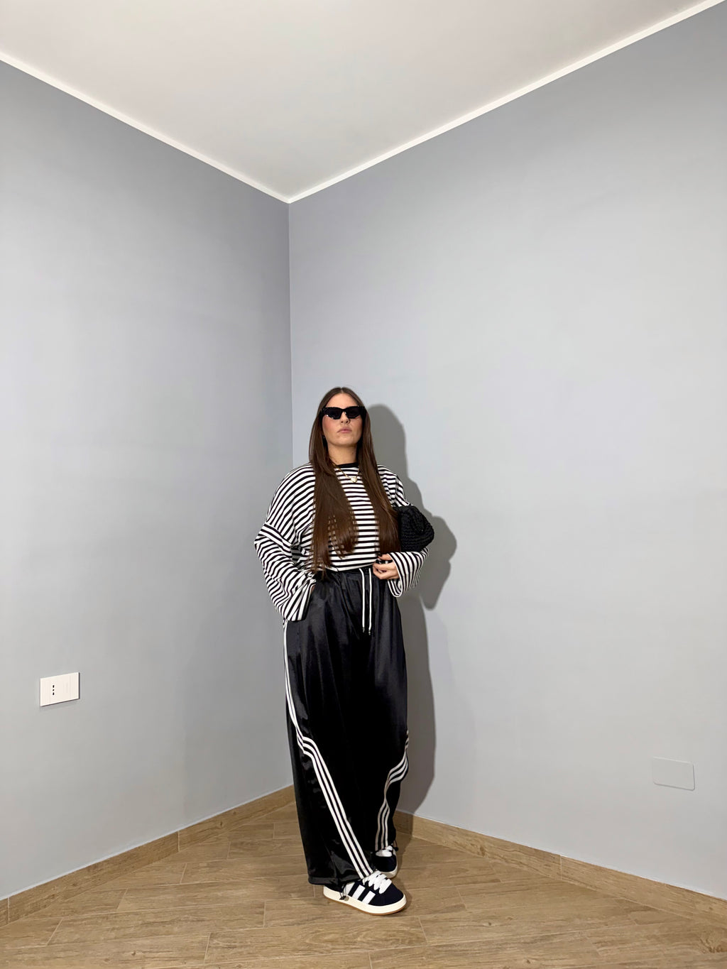 Pantalone Ballon Satin Nero