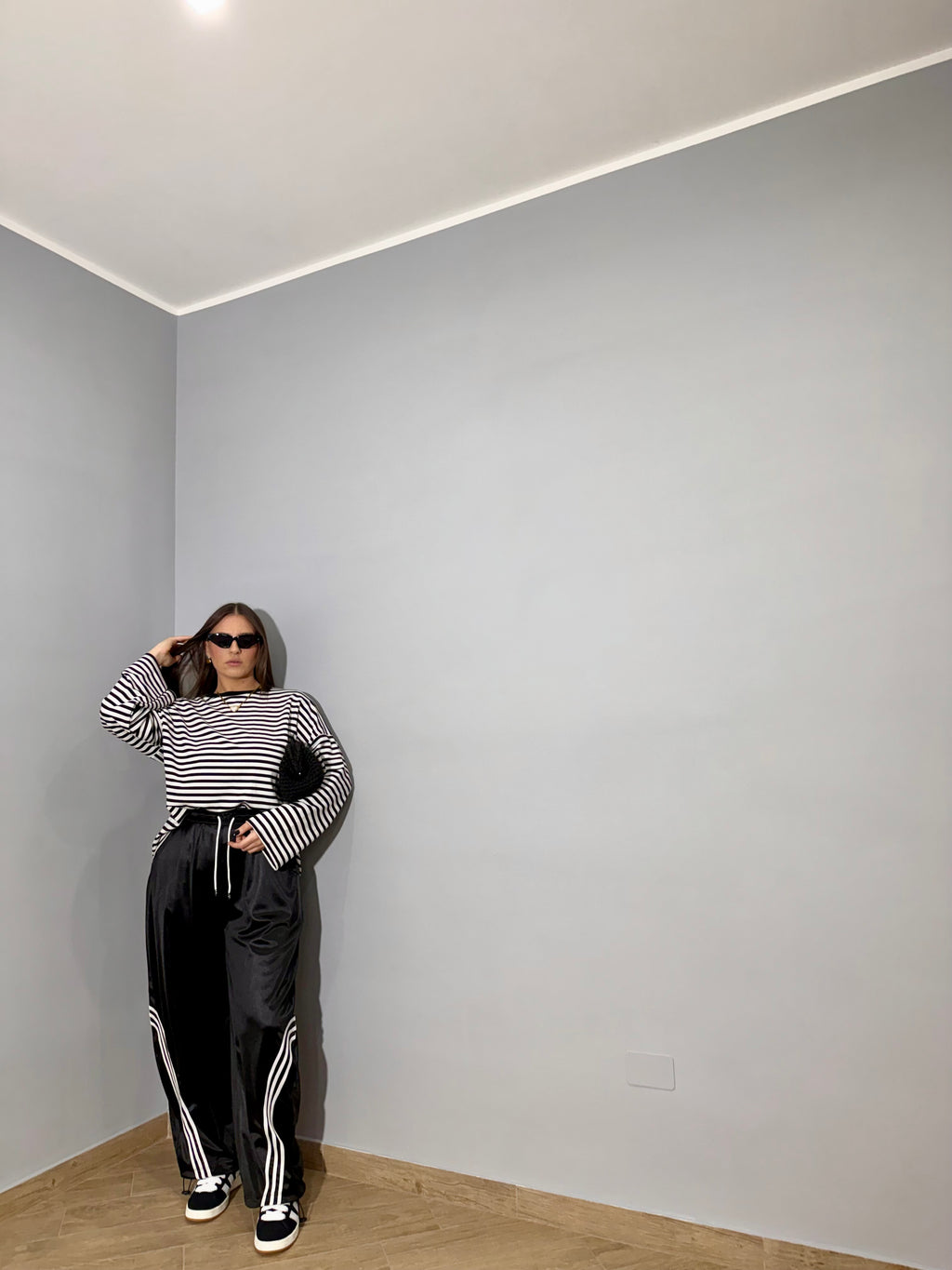 Pantalone Ballon Satin Nero