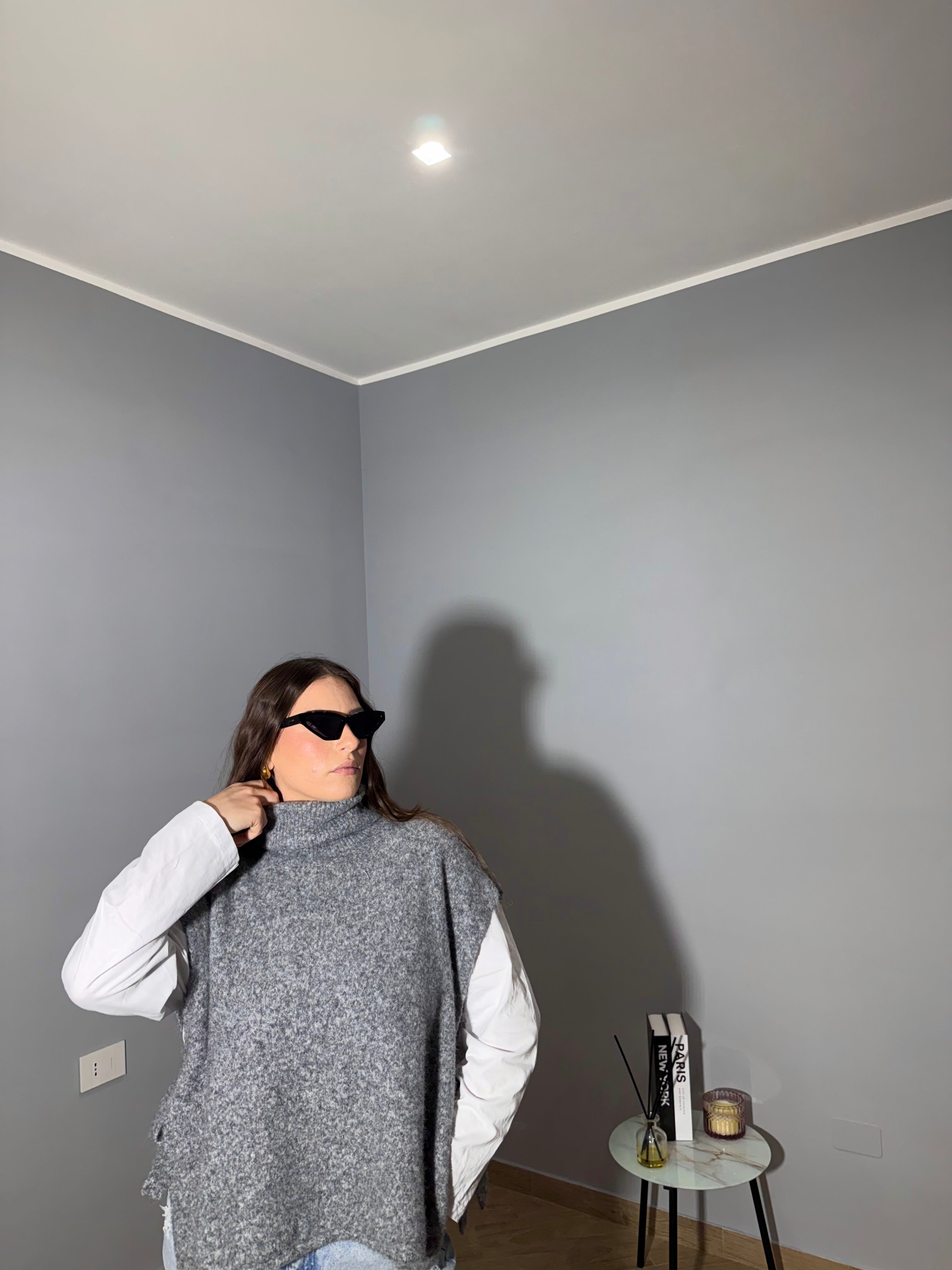 Gilet Nodo Soffice Grigio