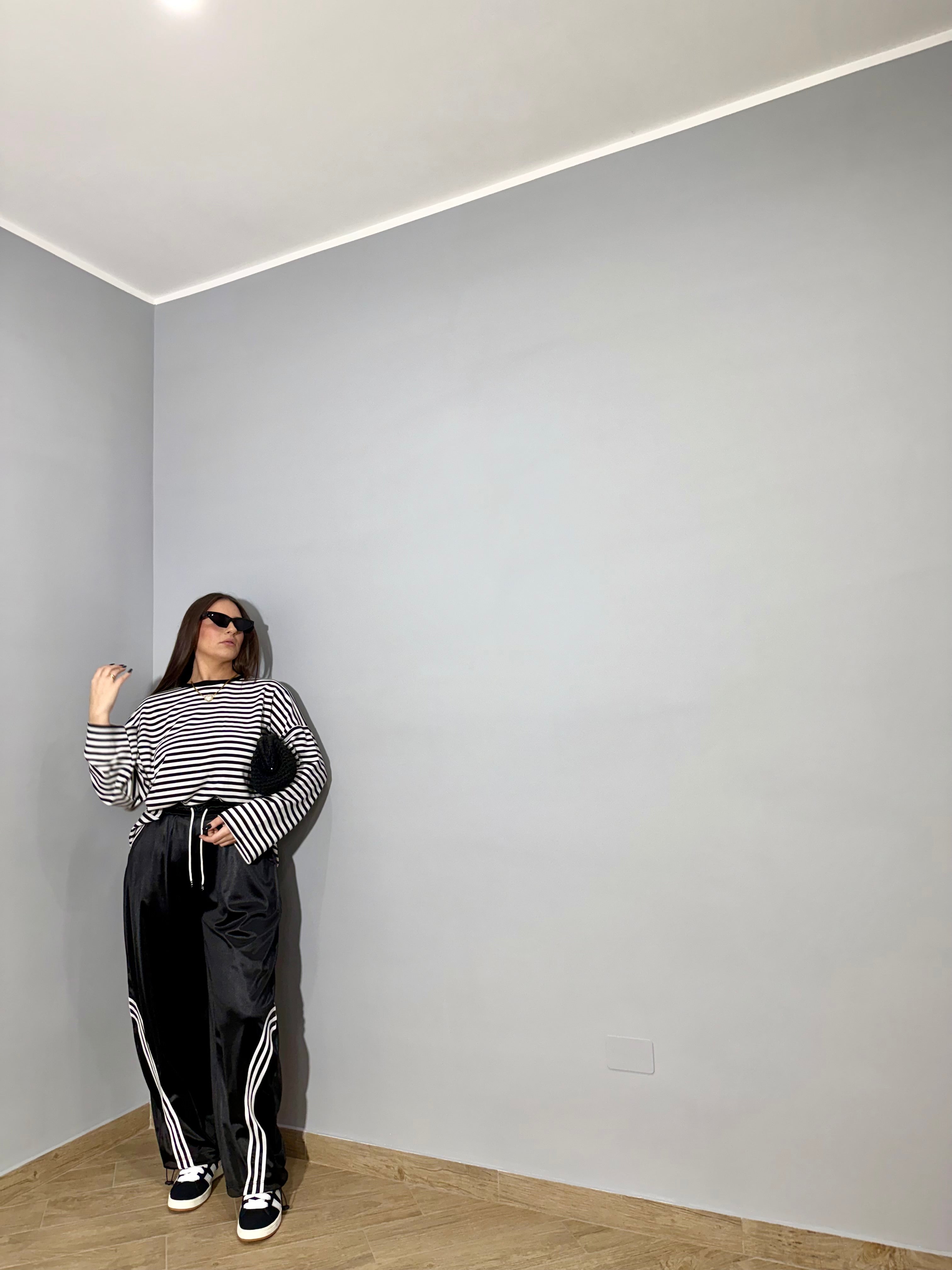 Pantalone Ballon Satin Nero