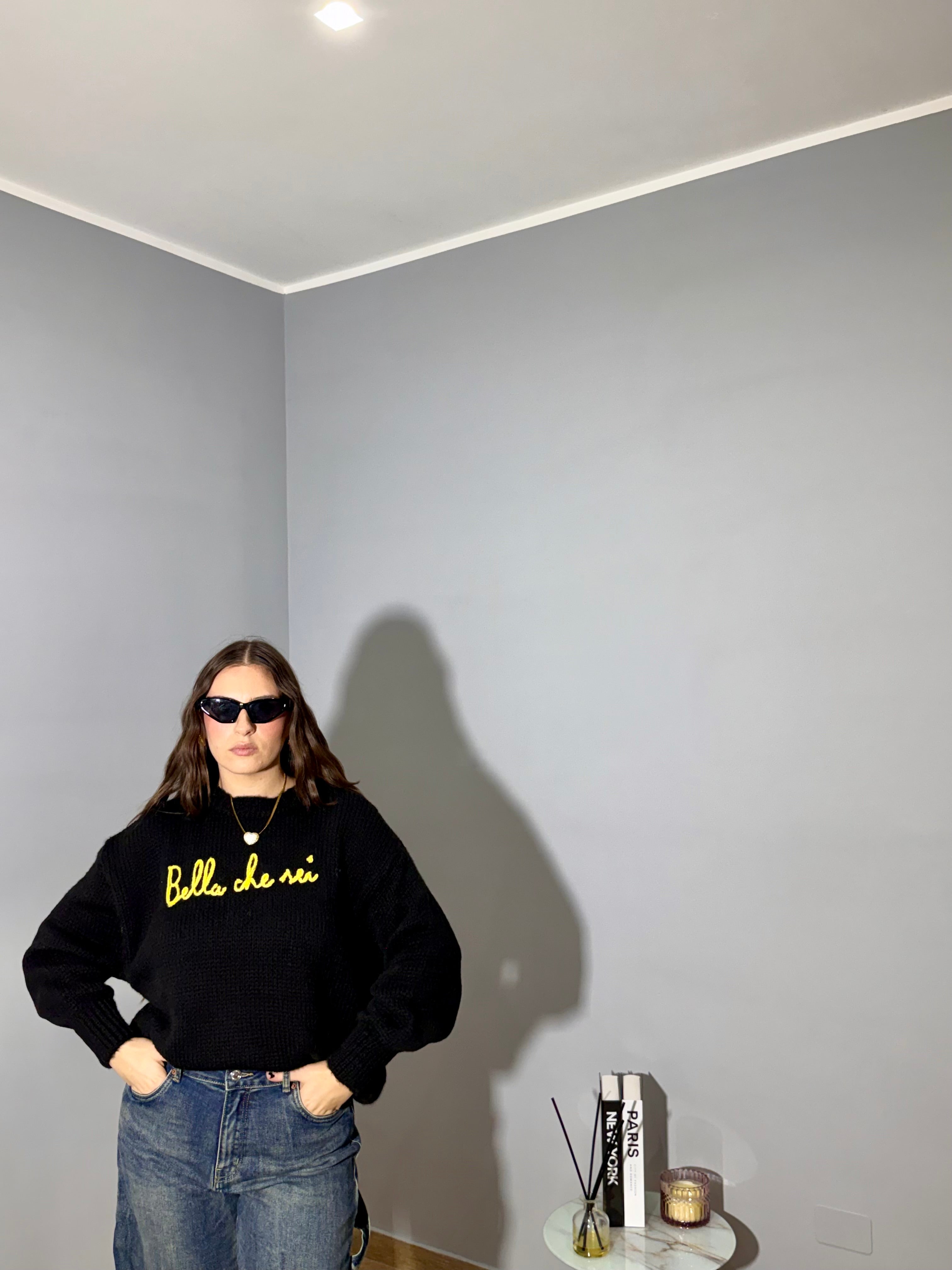 Maglione " Bella Che Sei" Nero