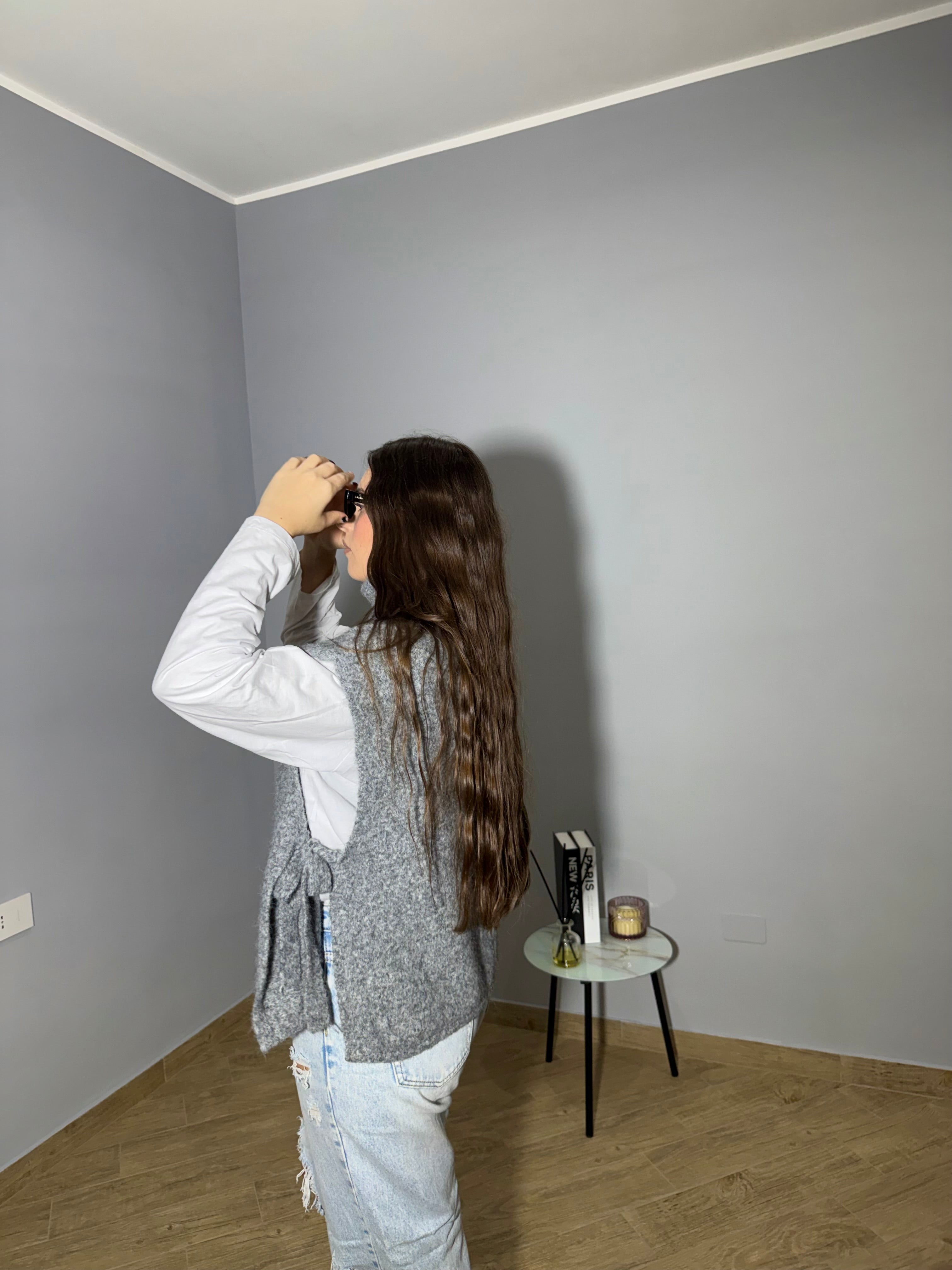 Gilet Nodo Soffice Grigio